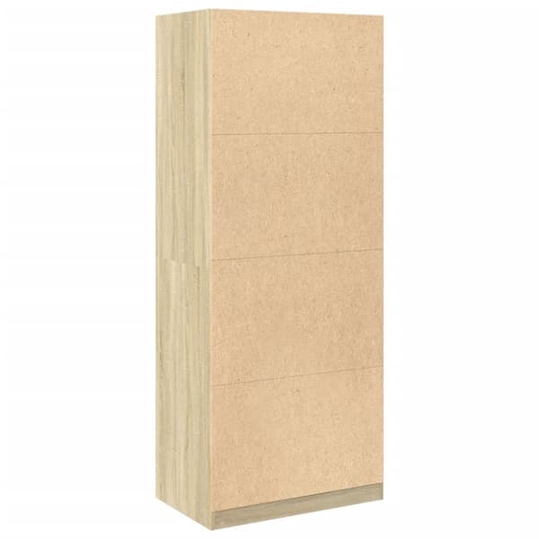vidaXL klædeskab 80x50x200 cm konstrueret træ sonoma-eg