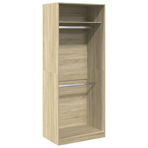 vidaXL klædeskab 80x50x200 cm konstrueret træ sonoma-eg