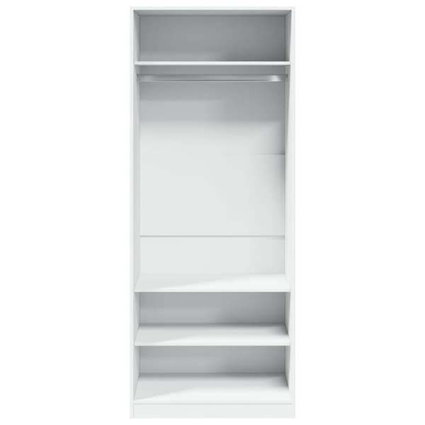 vidaXL Garderobe hvit 80x50x200 cm konstruert tre