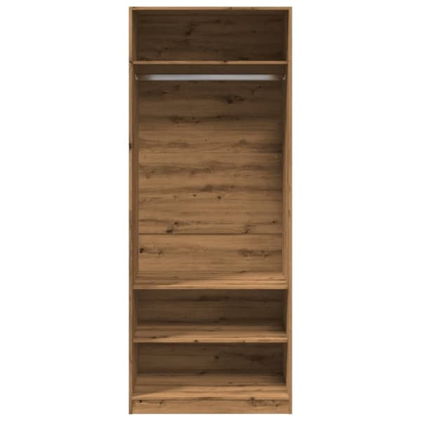 vidaXL Garderobe artisan eik 80x50x200 cm konstruert tre