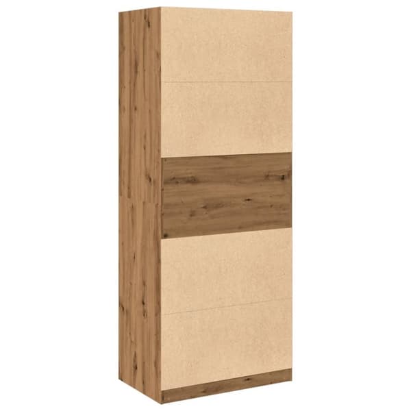vidaXL Garderobe artisan eik 80x50x200 cm konstruert tre