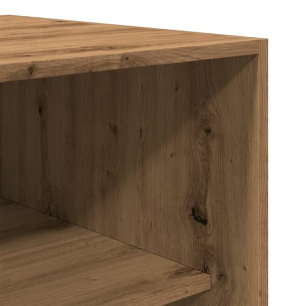 vidaXL Garderobe artisan eik 80x50x200 cm konstruert tre