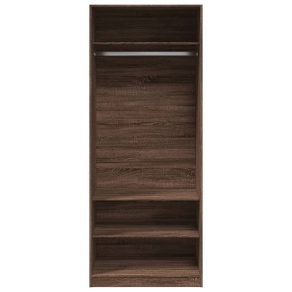 vidaXL Garderob brun ek 80x50x200 cm konstruerat trä