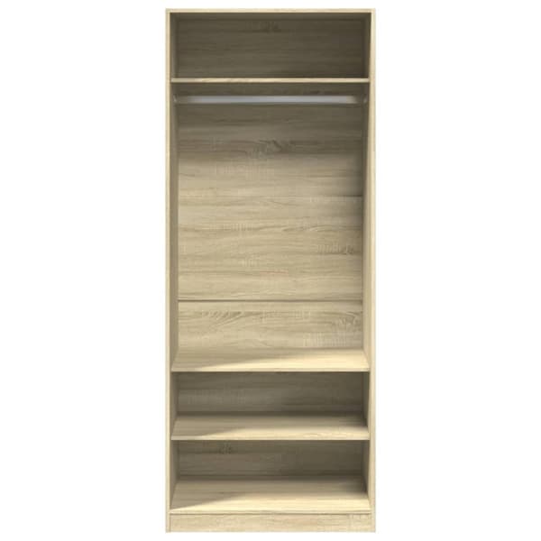 vidaXL Vaatekaappi Sonoma-tammi 80x50x200 cm tekninen puu