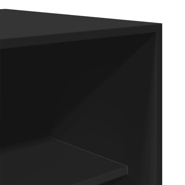 vidaXL klædeskab 80x50x200 cm konstrueret træ sort