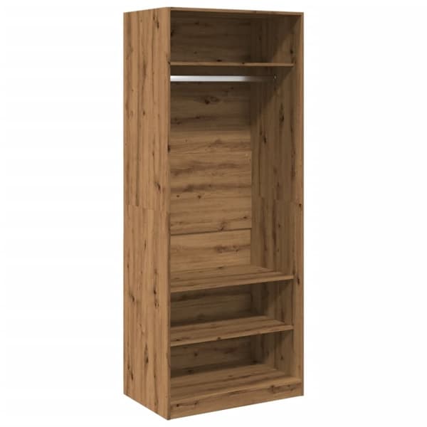 vidaXL klædeskab 80x50x200 cm konstrueret træ egetræslook