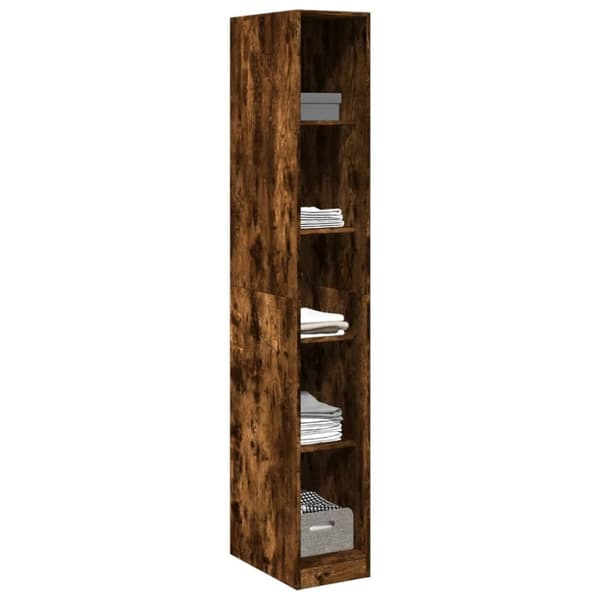 vidaXL Garderobe røkt eik 30x50x200 cm konstruert tre