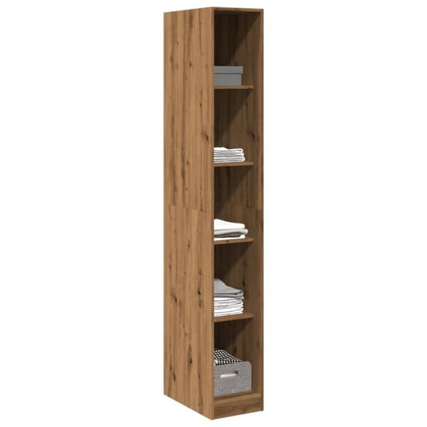 vidaXL Garderobe artisan eik 30x50x200 cm konstruert tre