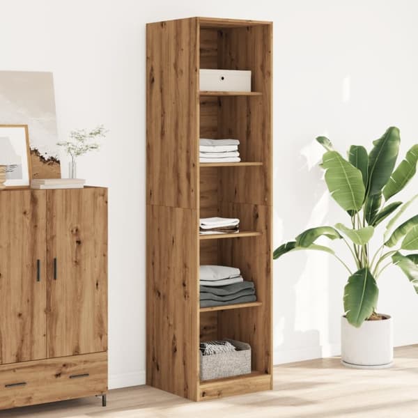vidaXL klædeskab 50x50x200 cm konstrueret træ egetræslook