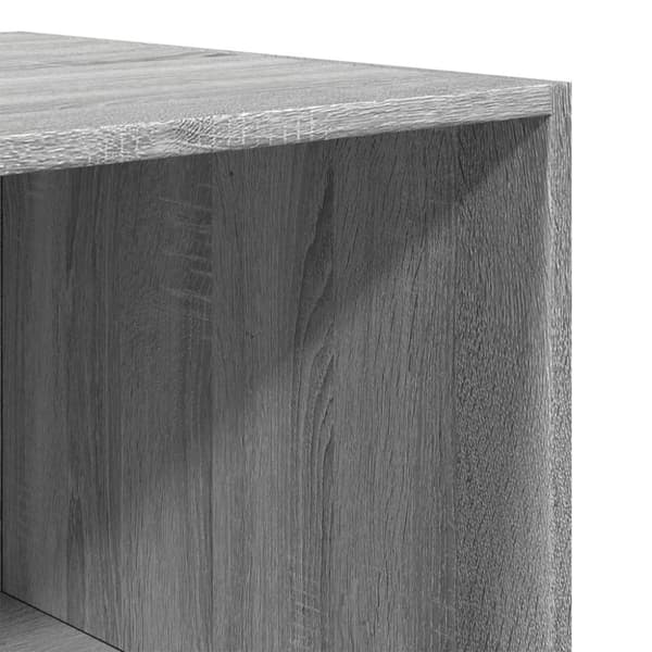 vidaXL klædeskab 80x50x200 cm konstrueret træ grå sonoma-eg