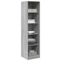 Miniatyrbilde 4 av 11: vidaXL Garderobe grå sonoma 50x50x200 cm konstruert tre