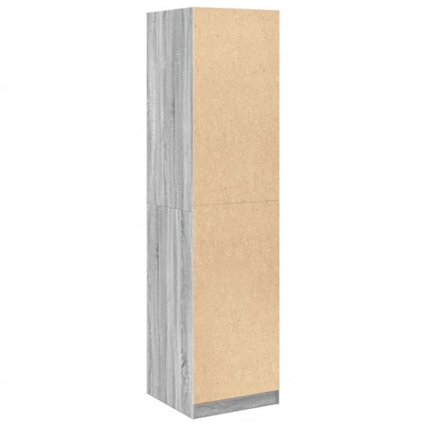 vidaXL Garderobe grå sonoma 50x50x200 cm konstruert tre