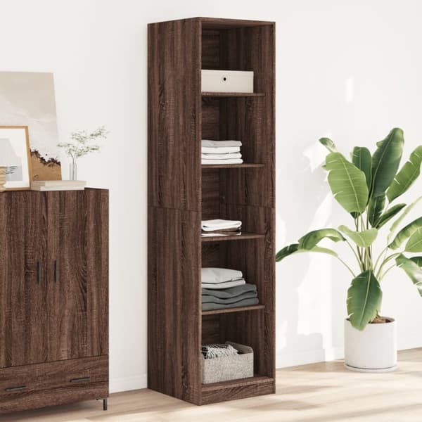 vidaXL Garderobe brun eik 50x50x200 cm konstruert tre
