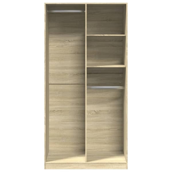 vidaXL Garderobe sonoma eik 100x50x200 cm sponplate