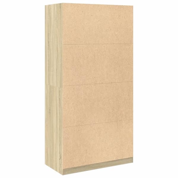 vidaXL Garderobe sonoma eik 100x50x200 cm sponplate