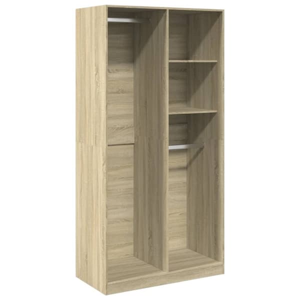 vidaXL Garderobe sonoma eik 100x50x200 cm sponplate