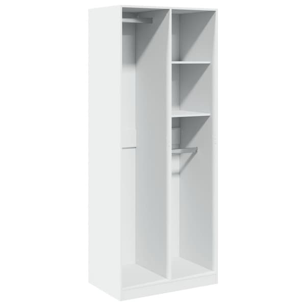vidaXL Garderobe hvit 80x50x200 cm konstruert tre