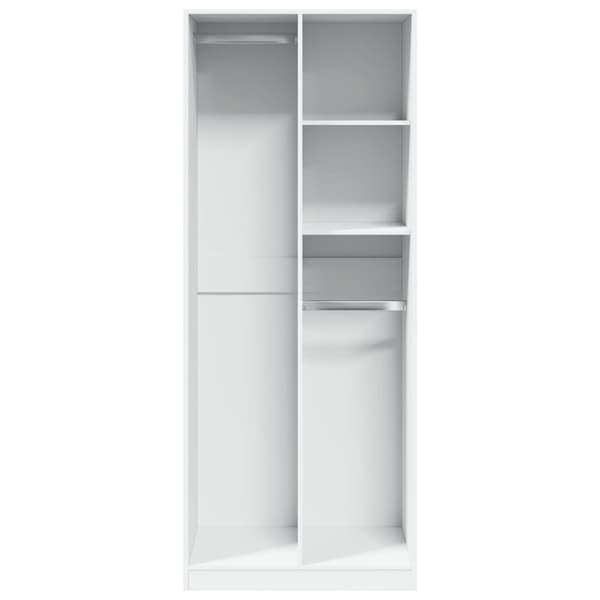 vidaXL Garderobe hvit 80x50x200 cm konstruert tre