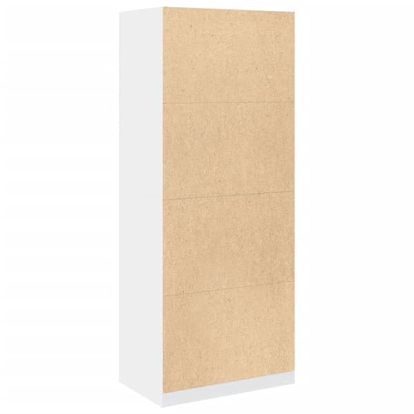 vidaXL Garderobe hvit 80x50x200 cm konstruert tre