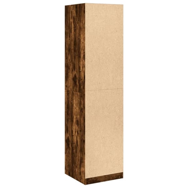 vidaXL Garderobe røkt eik 50x50x200 cm konstruert tre