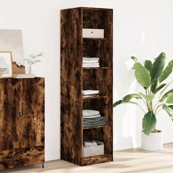 vidaXL Garderobe røkt eik 50x50x200 cm konstruert tre