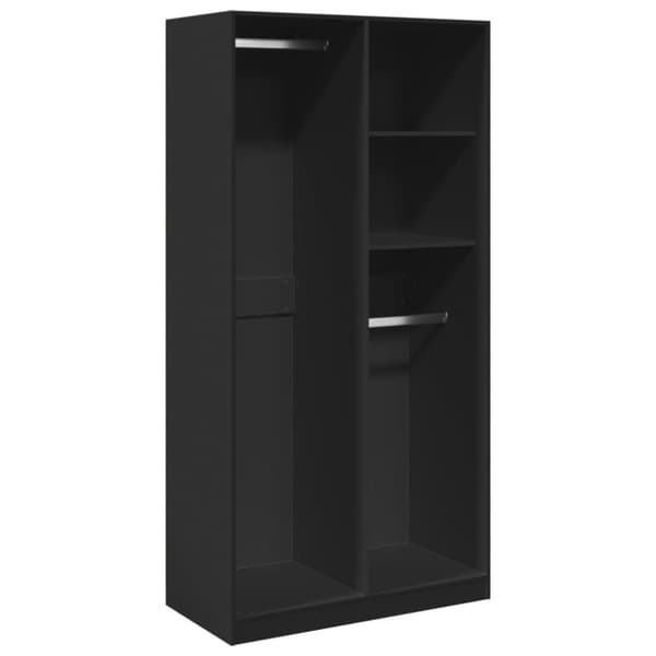 vidaXL Garderobe svart 100x50x200 cm sponplate