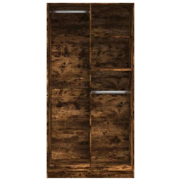 vidaXL Klädskåp rökfärgad ek 100x50x200 cm konstruerat trä