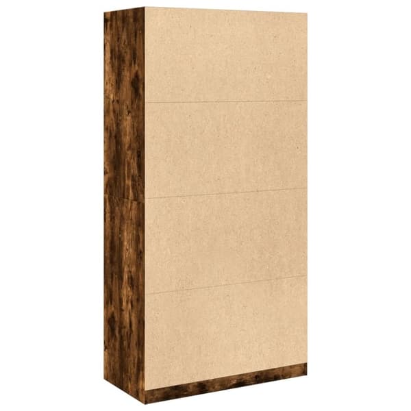 vidaXL Klädskåp rökfärgad ek 100x50x200 cm konstruerat trä