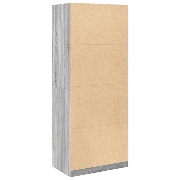 vidaXL Vaatekaappi harmaa Sonoma 80x50x200 cm tekninen puu