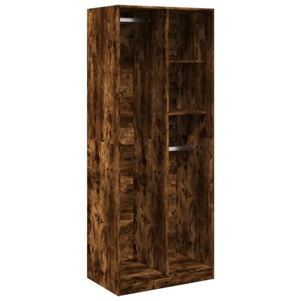 vidaXL Vaatekaappi savutammi 80x50x200 cm tekninen puu