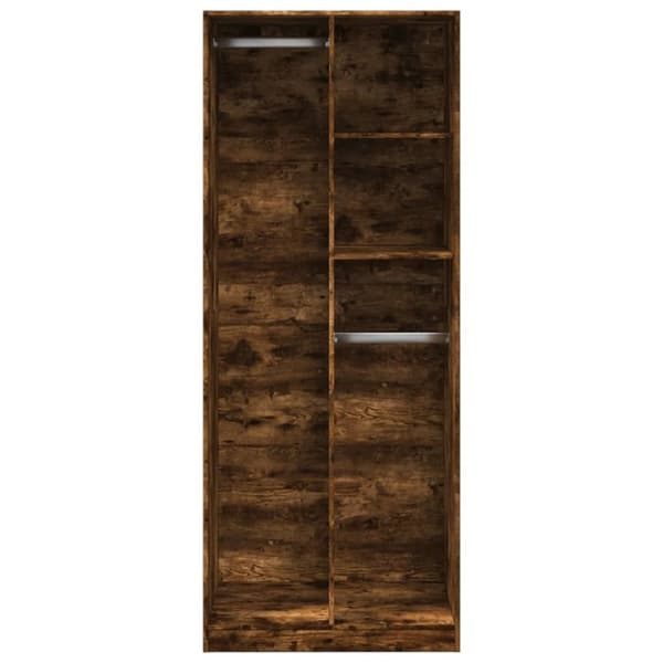 vidaXL Vaatekaappi savutammi 80x50x200 cm tekninen puu