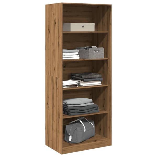 vidaXL klædeskab 80x50x200 cm konstrueret træ egetræslook