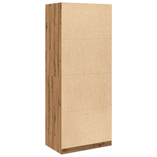 vidaXL klædeskab 80x50x200 cm konstrueret træ egetræslook