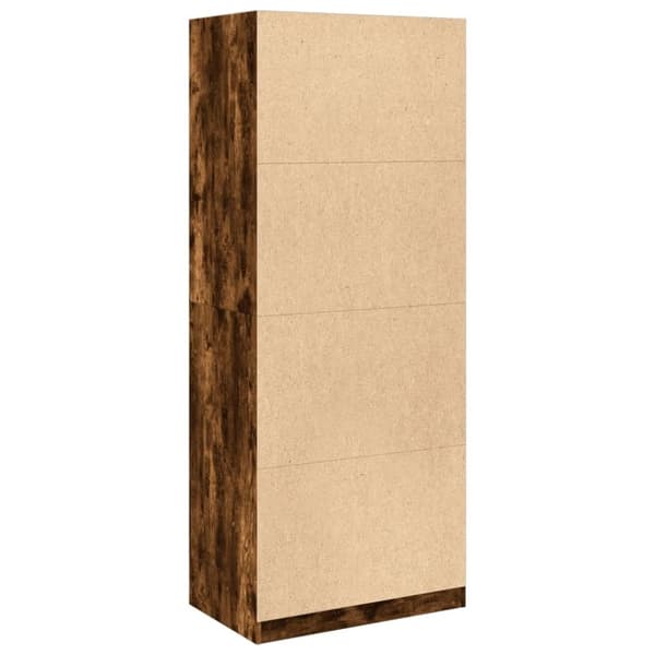 vidaXL Garderobe røkt eik 80x50x200 cm konstruert tre