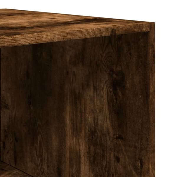 vidaXL Garderobe røkt eik 80x50x200 cm konstruert tre