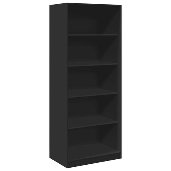 vidaXL Garderob svart 80x50x200 cm konstruerat trä