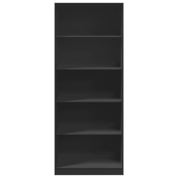 vidaXL Garderob svart 80x50x200 cm konstruerat trä