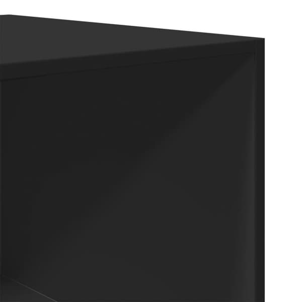 vidaXL Garderob svart 80x50x200 cm konstruerat trä