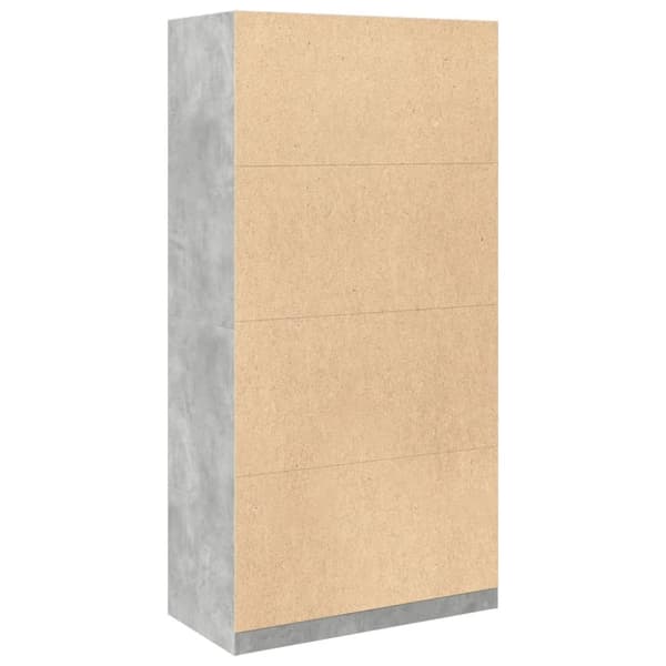 vidaXL Garderobeskap betonggrå 100x50x200 cm sponplate