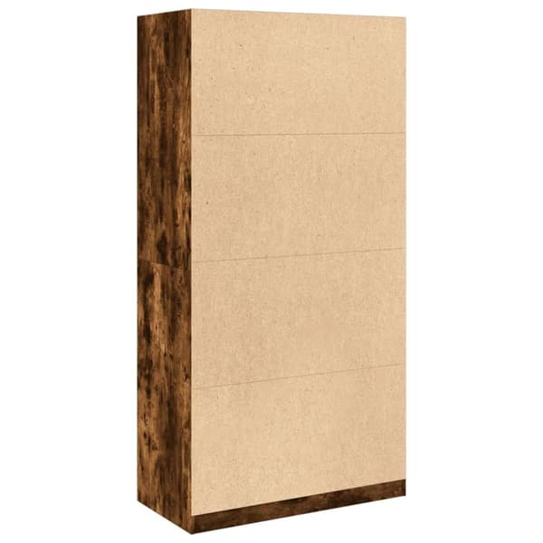 vidaXL Klädskåp rökfärgad ek 100x50x200 cm konstruerat trä