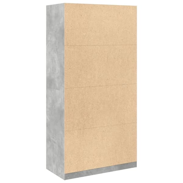 vidaXL Garderobeskap betonggrå 100x50x200 cm sponplate