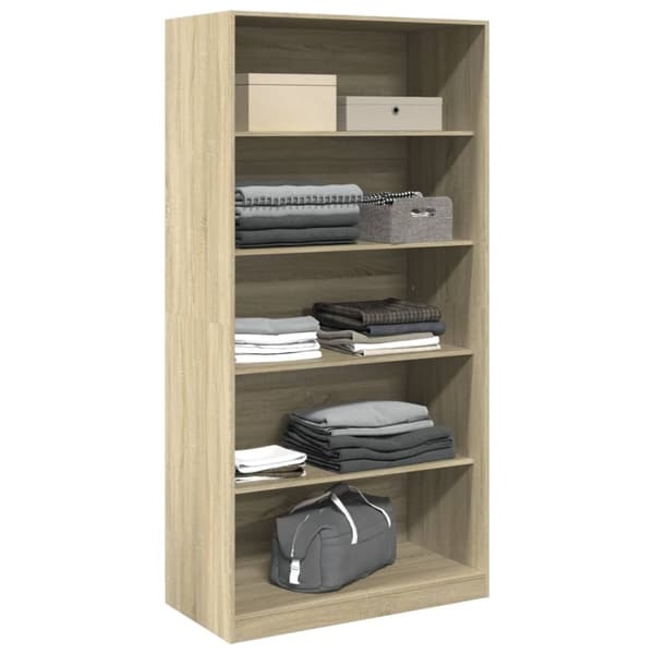 vidaXL klædeskab 100x50x200 cm konstrueret træ sonoma-eg