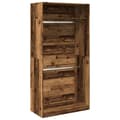 Miniatyrbillede 1 af 11: vidaXL klædeskab 100x50x200 cm konstrueret træ gammelt trælook