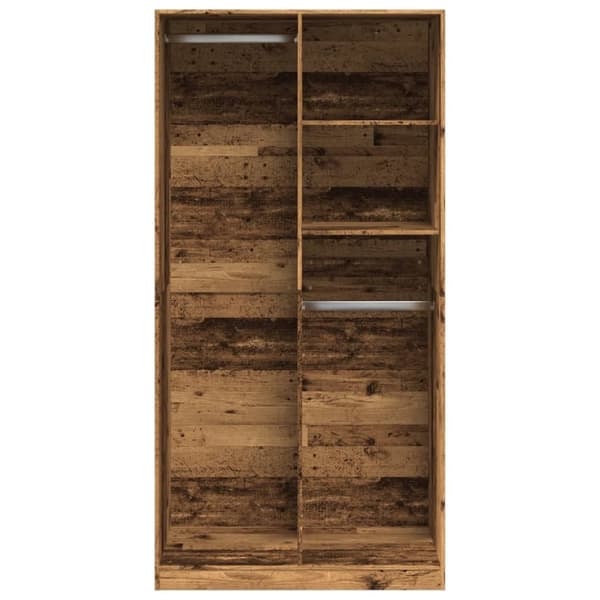 vidaXL Vaatekaappi vanha puu 100x50x200 cm tekninen puu