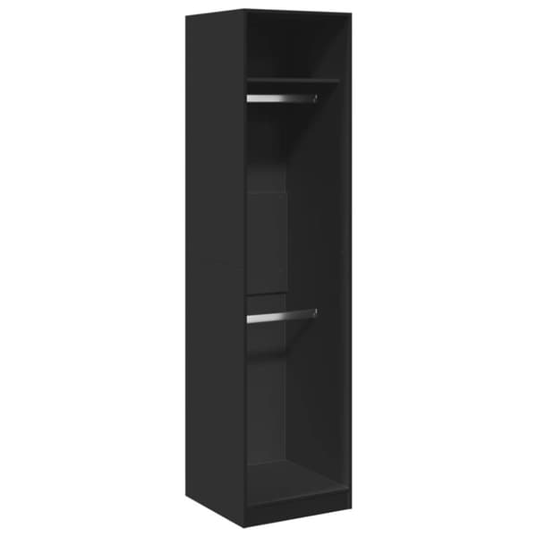 vidaXL Vaatekaappi musta 50x50x200 cm lastulevy
