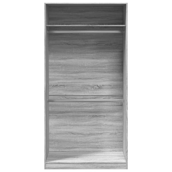 vidaXL Garderobe grå sonoma 100x50x200 cm konstruert tre