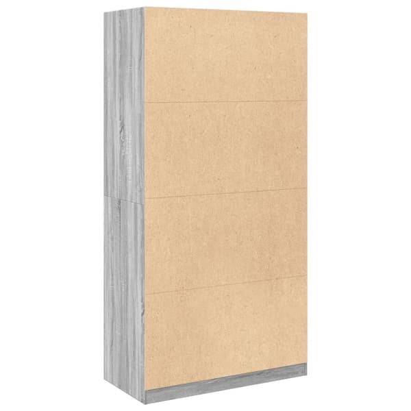 vidaXL Garderobe grå sonoma 100x50x200 cm konstruert tre