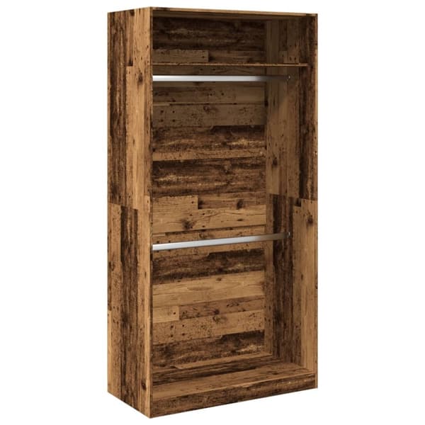 vidaXL Garderobe gammelt tre 100x50x200 cm konstruert tre