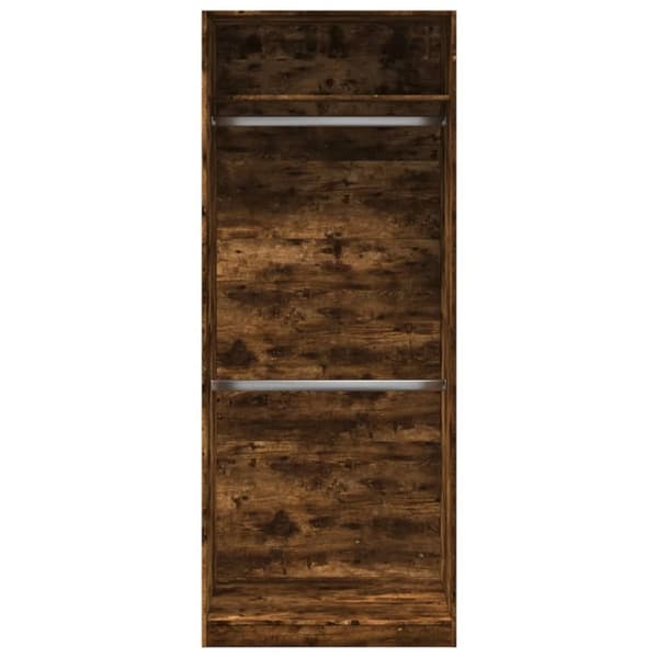 vidaXL Garderobe røkt eik 80x50x200 cm konstruert tre