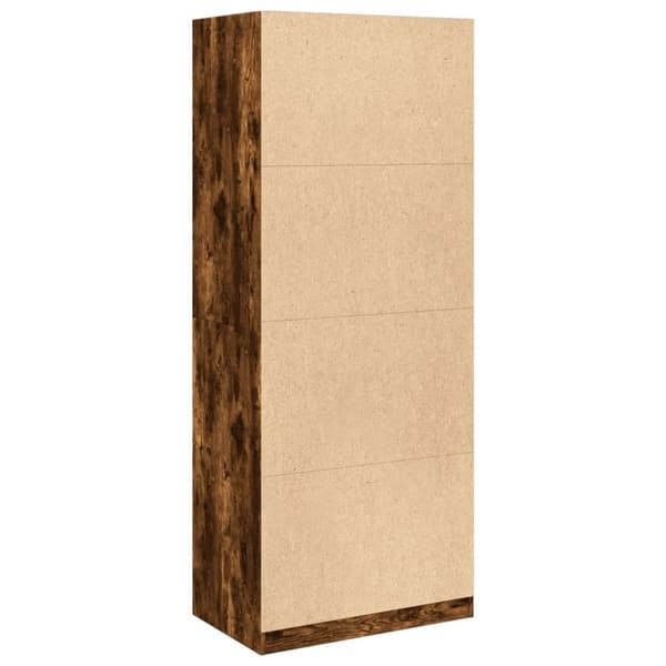 vidaXL Garderobe røkt eik 80x50x200 cm konstruert tre